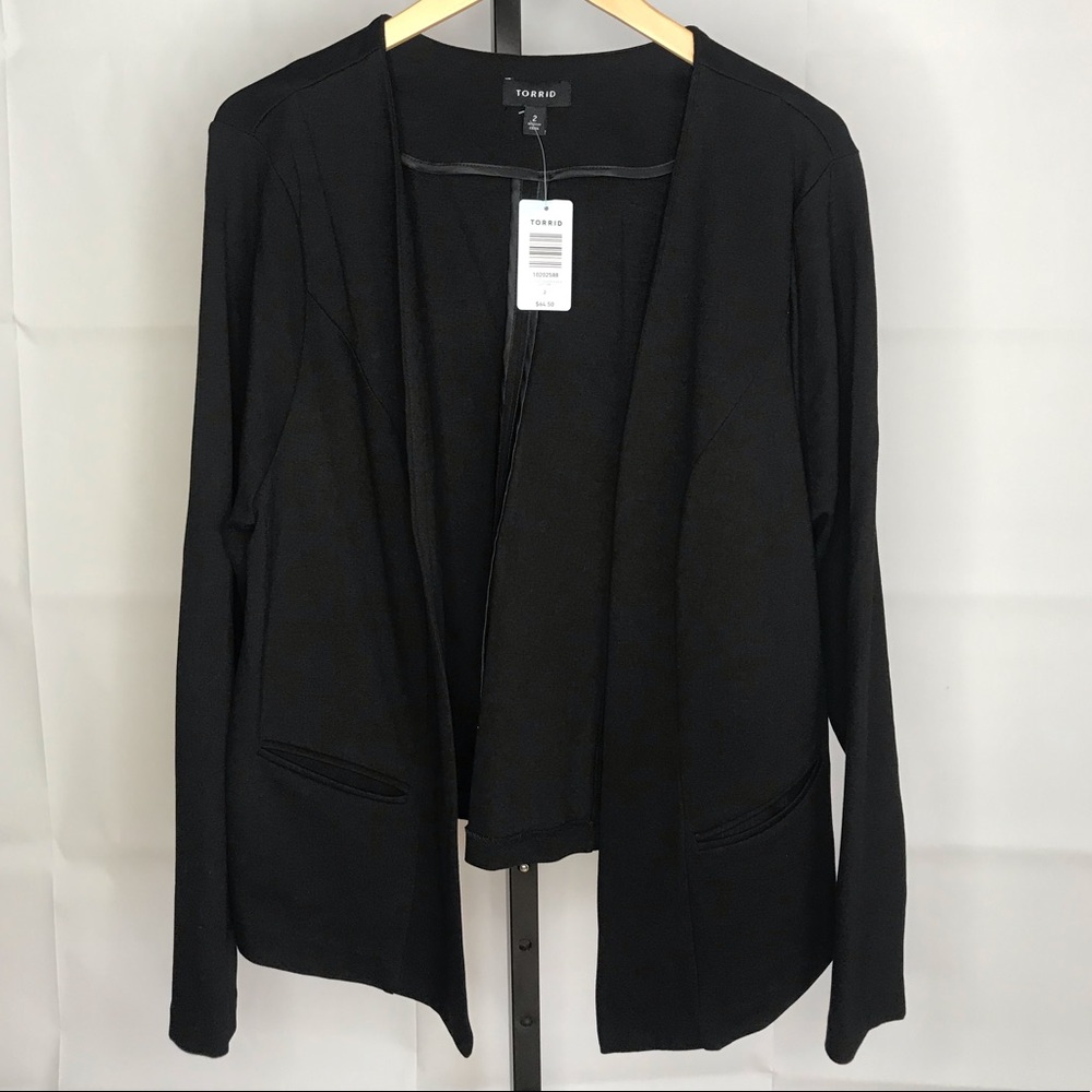 Torrid open ponte blazer black 2